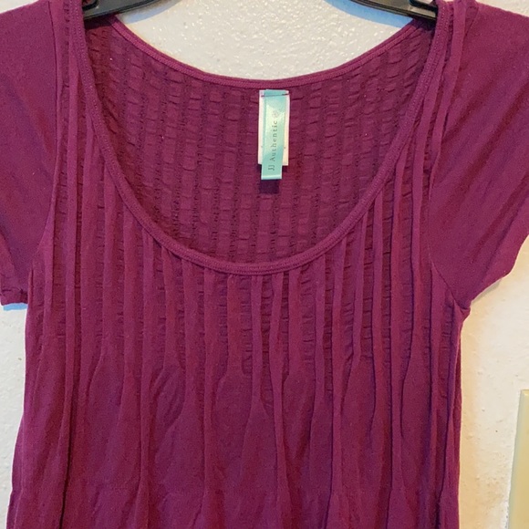 JJ Authentic Plum Short-Sleeved Dress (M/L) - Picture 4 of 7